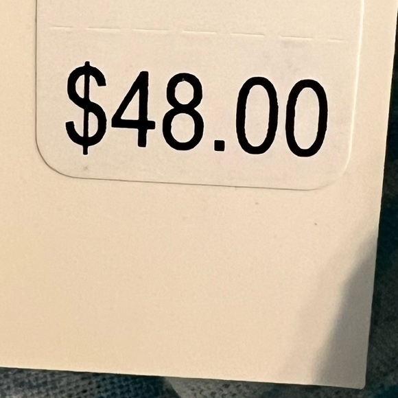 Land N Sea Linen Blend Blue Floral Pockets Elastic Waist Straight Crop NWT Pant - Picture 7 of 7